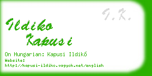 ildiko kapusi business card